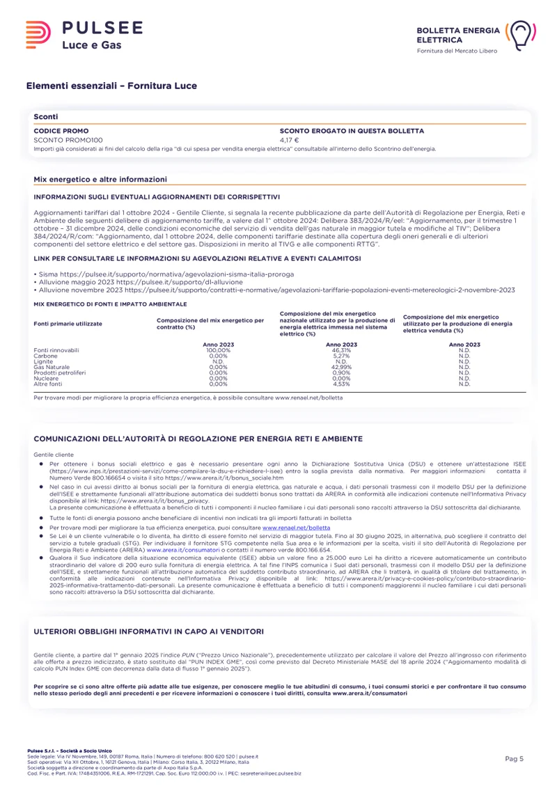 Guida alla bolletta pagina 5