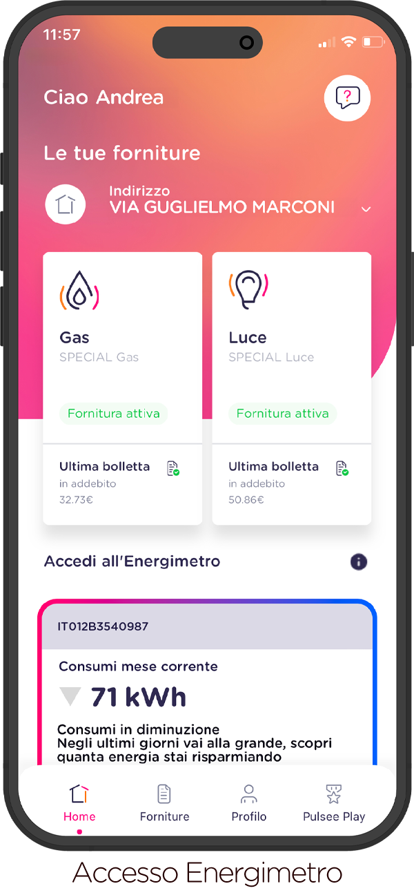 Accesso Energimetro